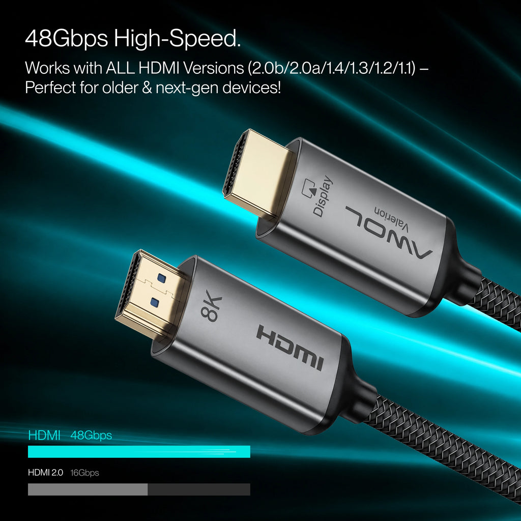 AWOL Valerion Ultra High Speed HDMI® 2.1Cable