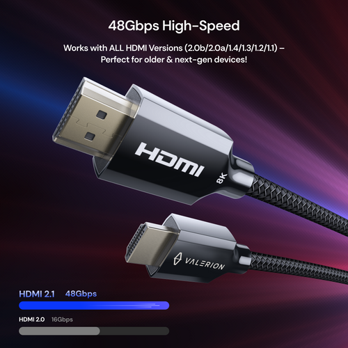 AWOL Valerion HDMI® 2.1 Certified Ultra High Speed Cable
