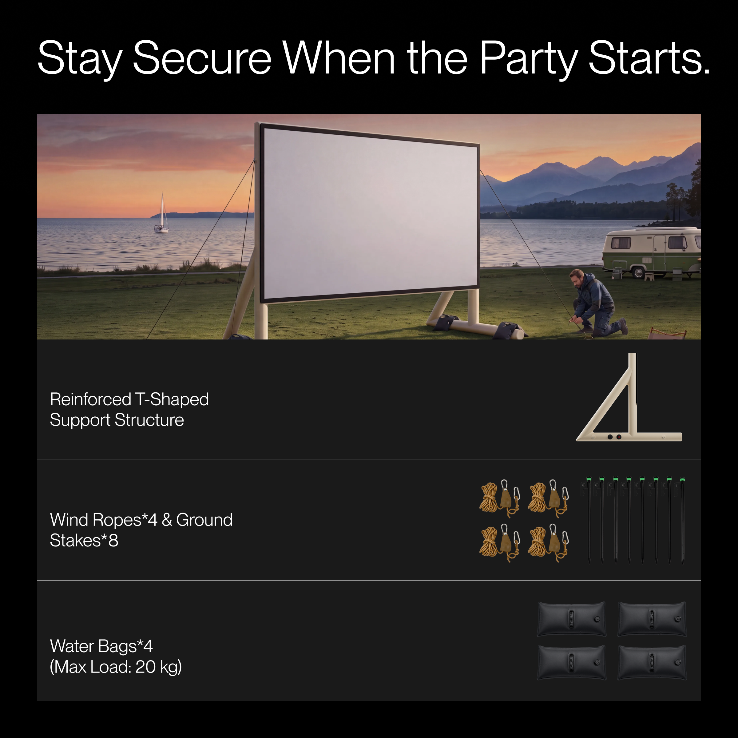 AWOL Valerion Inflatable Outdoor Movie Screen