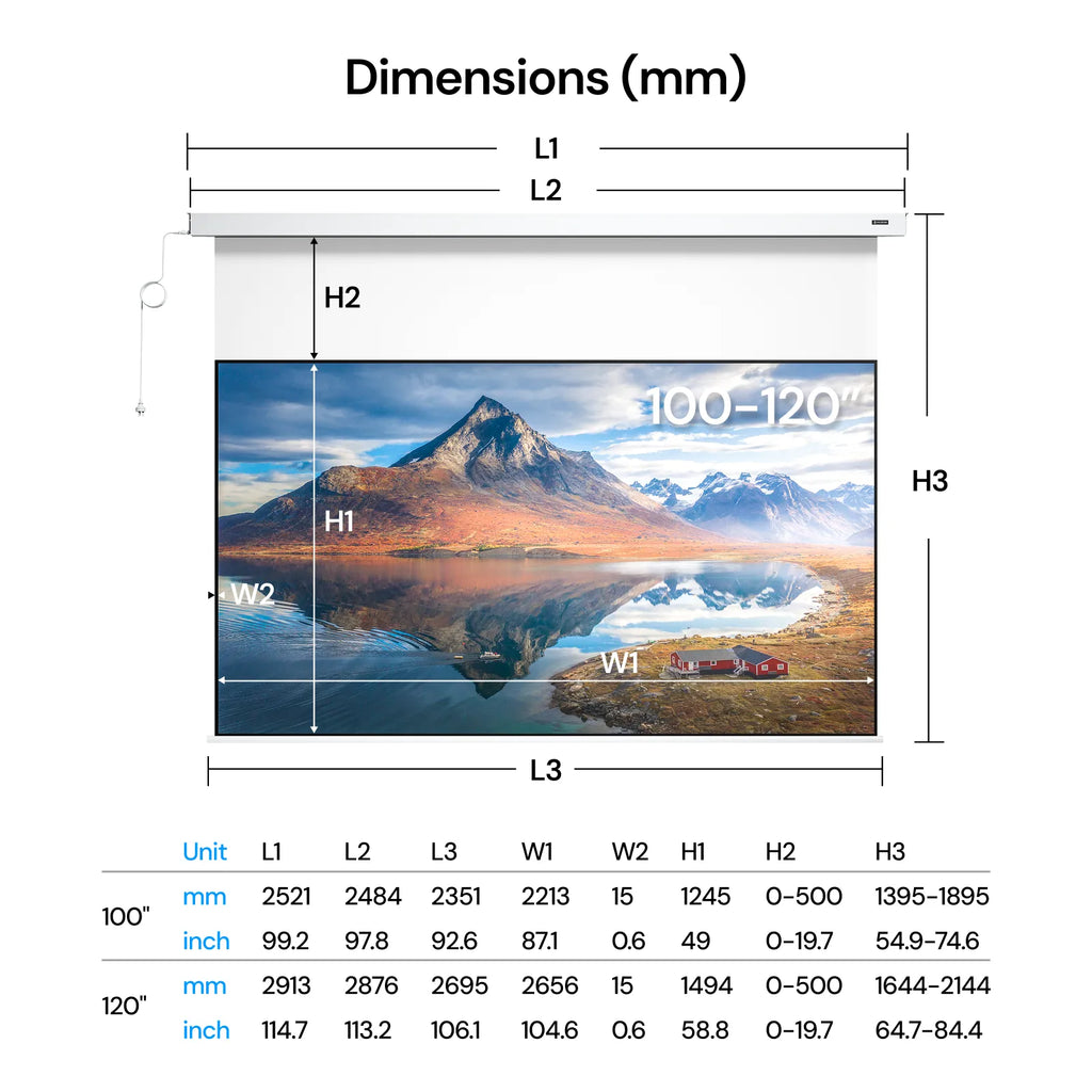PureVision Anti-Speckle Motorized Matte White Screen(UK)