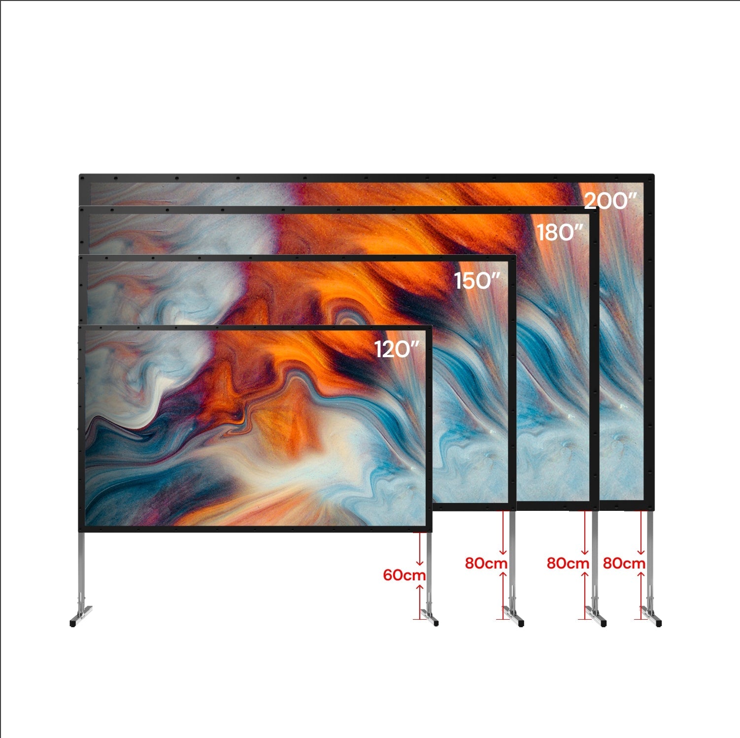 AWOL Valerion Outdoor Camping Portable Folding Matte White Screen（UK）