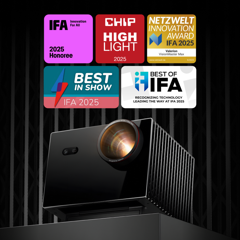 Valerion VisionMaster Max | Professional Grade 4K Home Theater Projector (EU & UK)