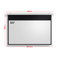 Valerion Backyard Weather Proof Motorized Drop Down Matte White Screen (UK)