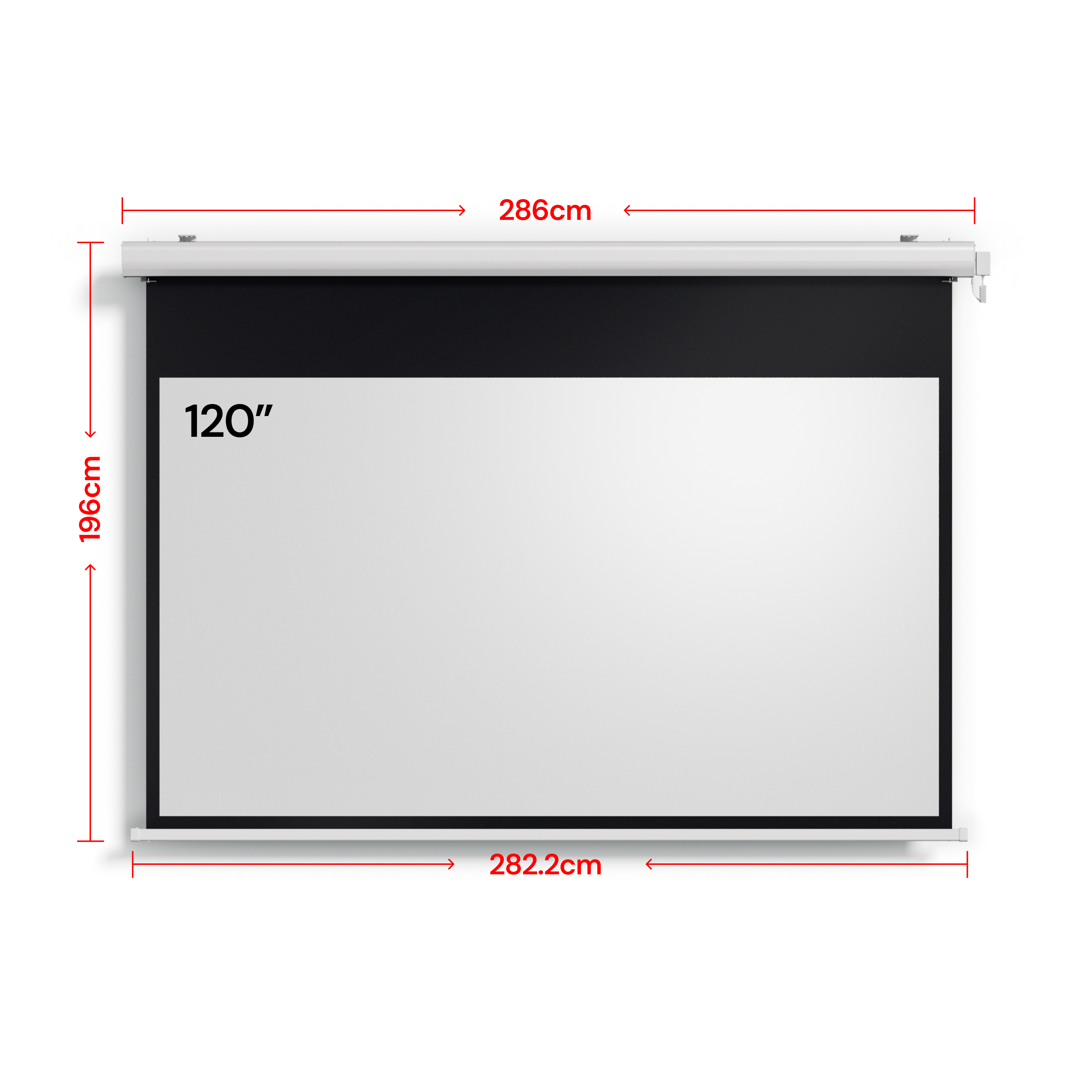 Valerion Backyard Weather Proof Motorized Drop Down Matte White Screen (UK)