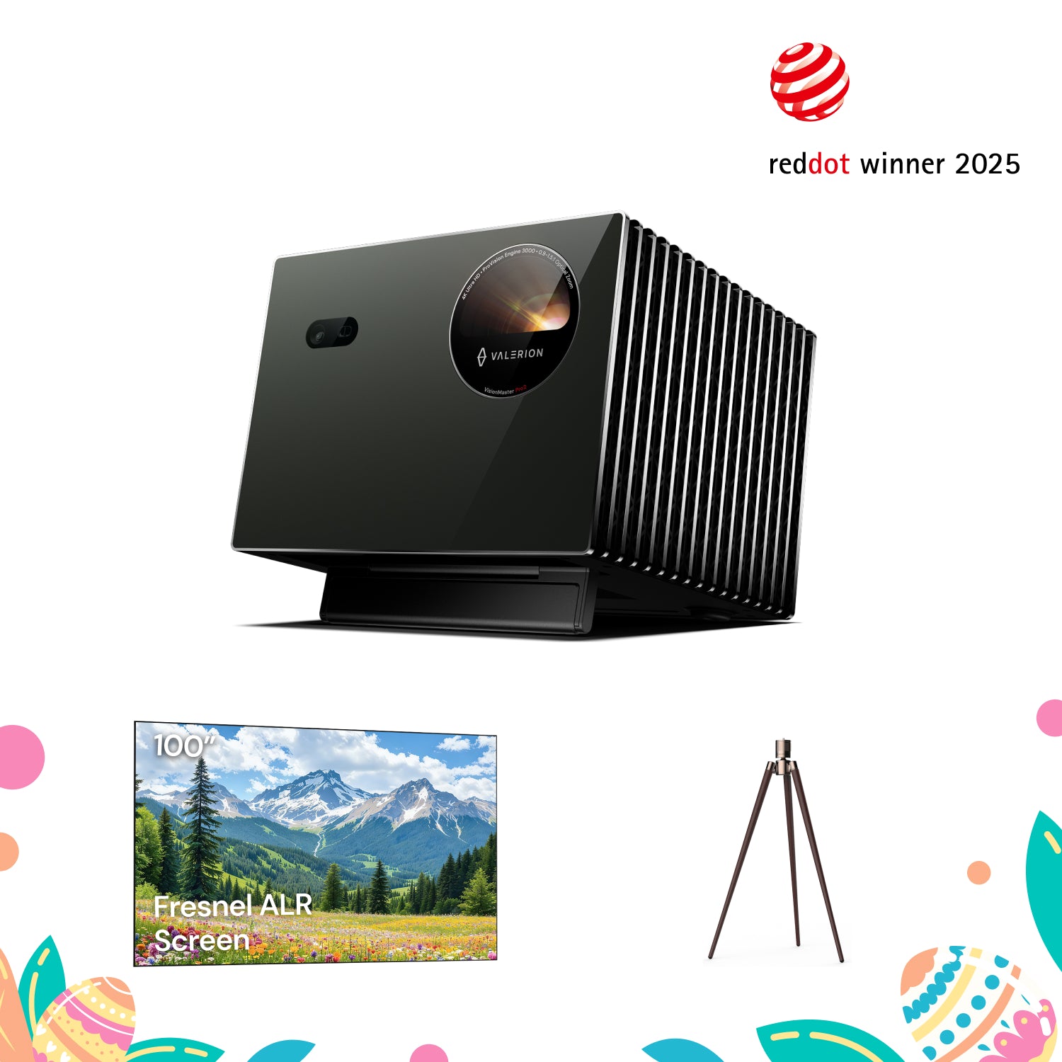 PRO2+100''/120'' Fresnel Ambient Light Rejecting Screen+Stand