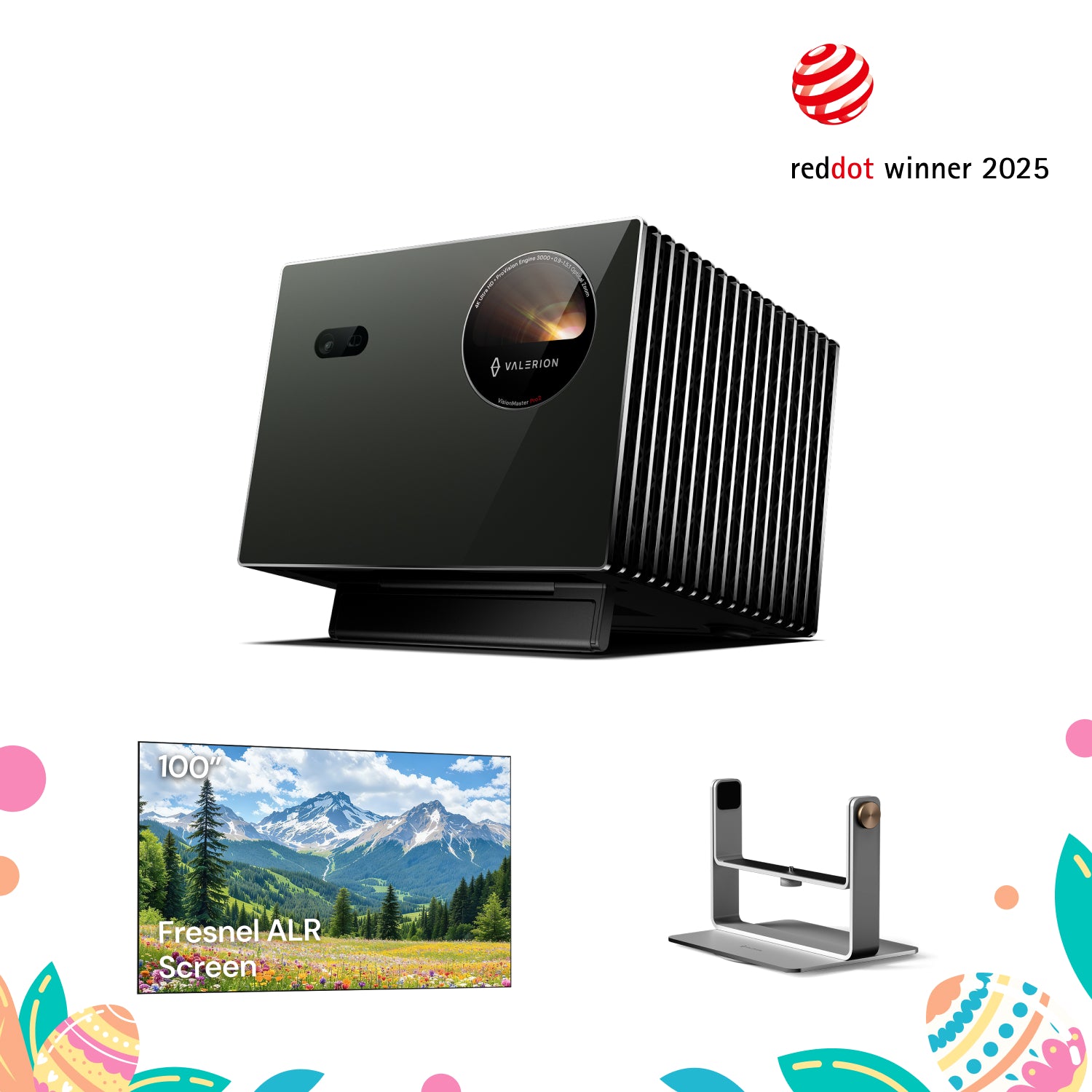 PRO2+100''/120'' Fresnel Ambient Light Rejecting Screen+Stand