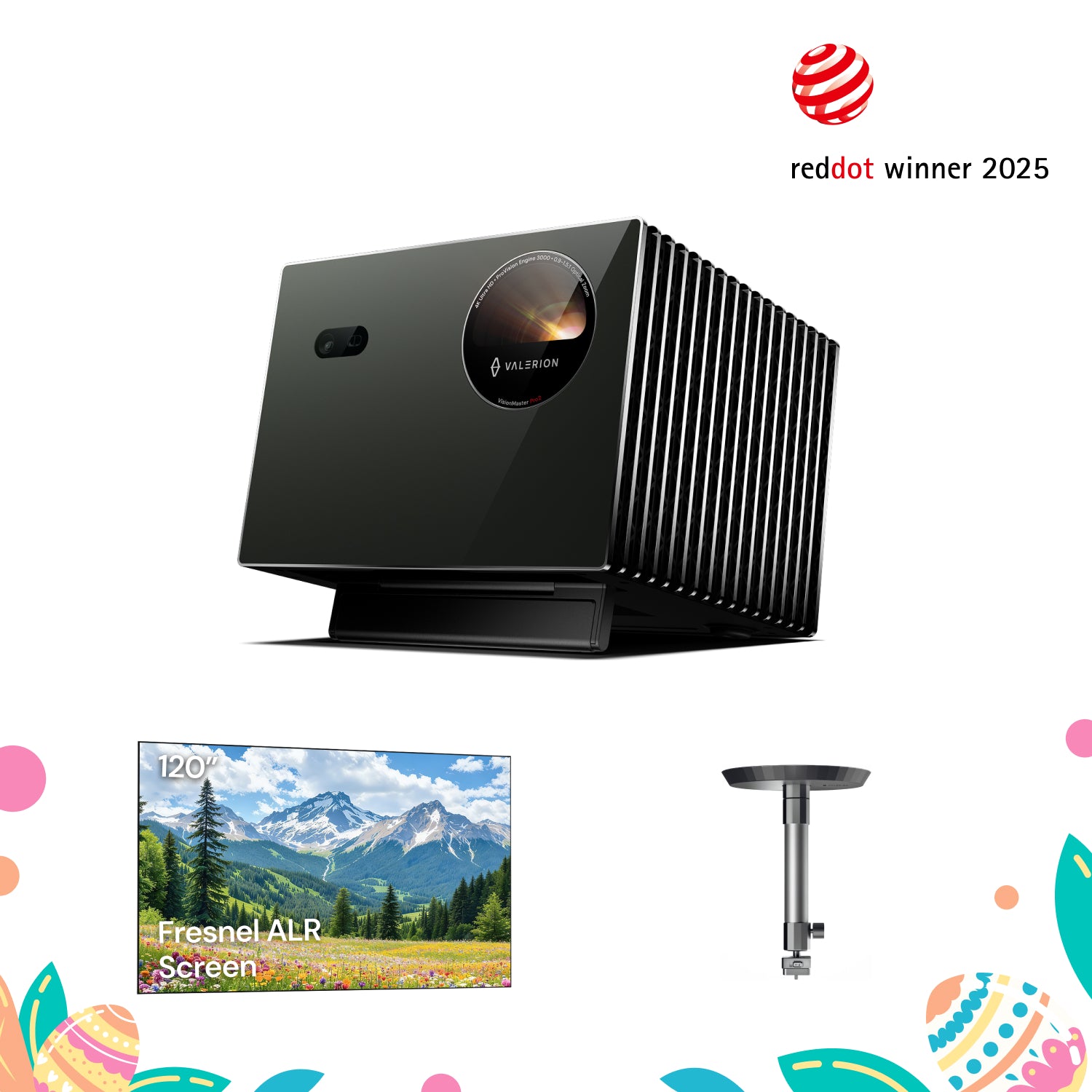 PRO2+100''/120'' Fresnel Ambient Light Rejecting Screen+Stand