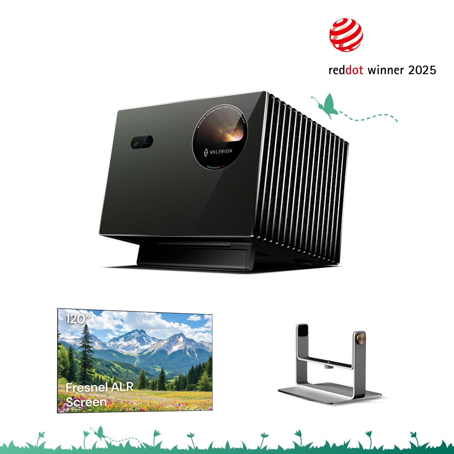 PRO2&PRO+100''/120'' Fresnel Ambient Light Rejecting Screen+Stand