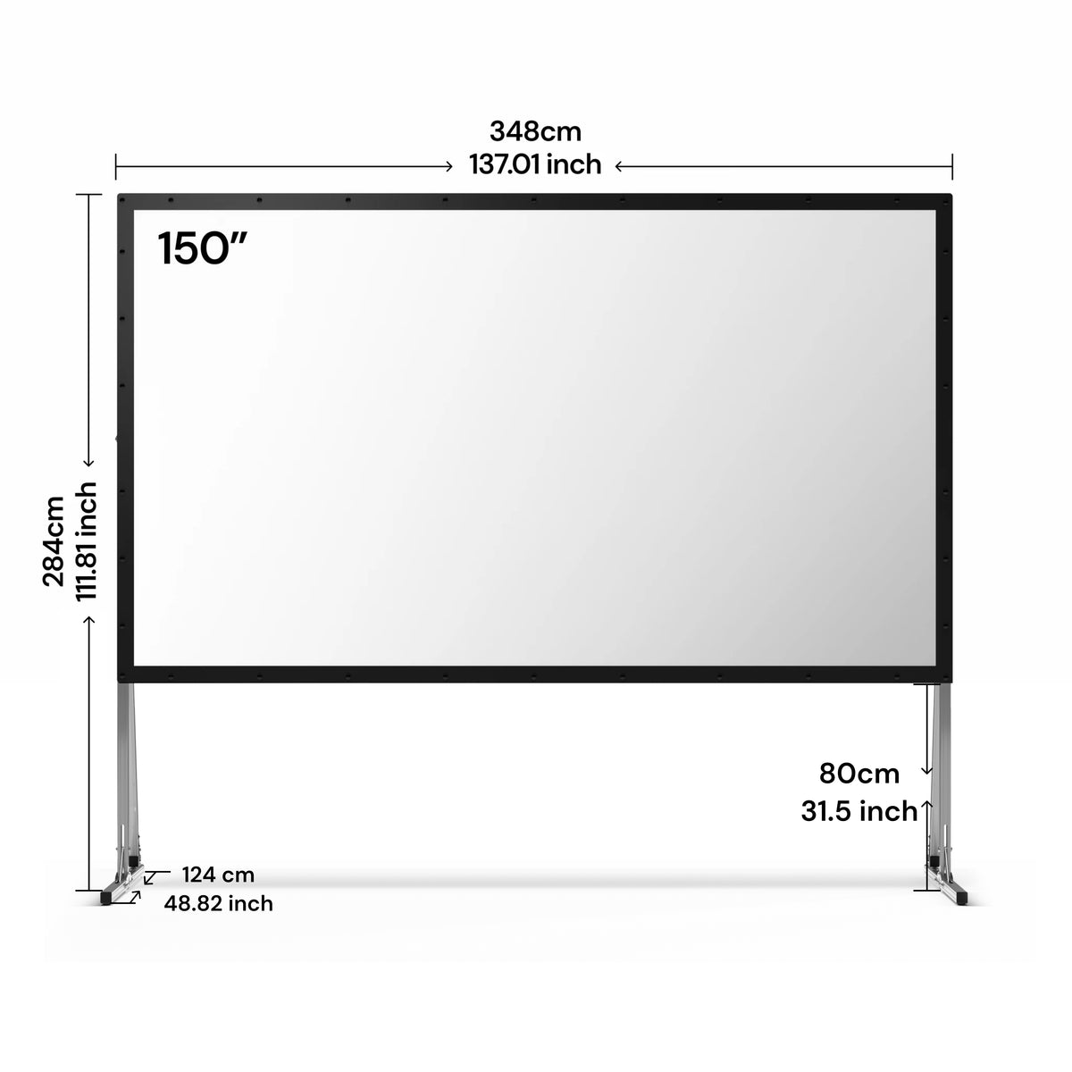 AWOL Valerion Outdoor Camping Portable Folding Matte White Screen（UK）
