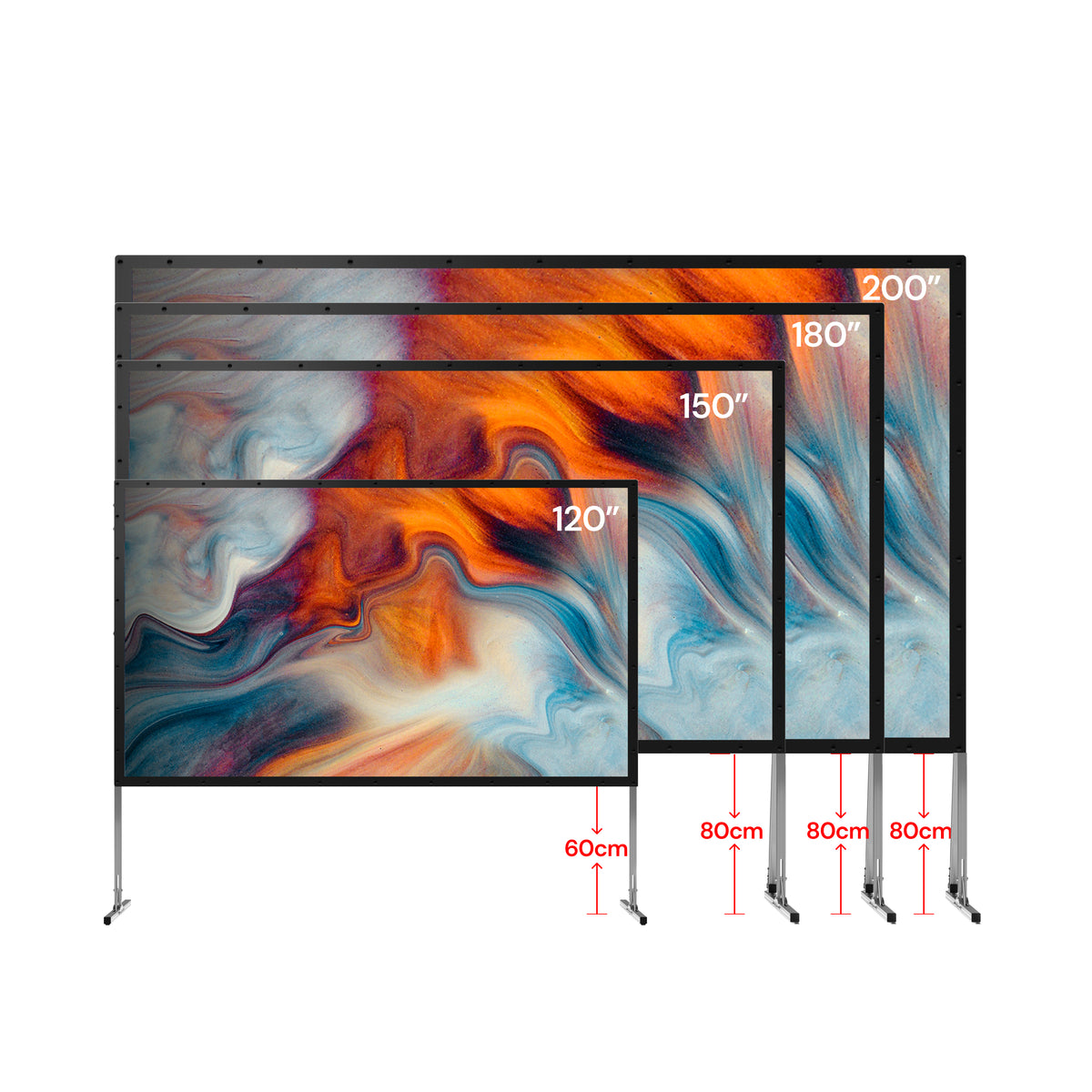 AWOL Valerion Outdoor Camping Portable Folding Matte White Screen（UK）