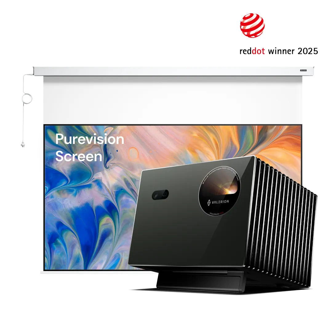 AWOL Valerion Pro 2 +PureVision Anti-Speckle Motorized Matte White Screen